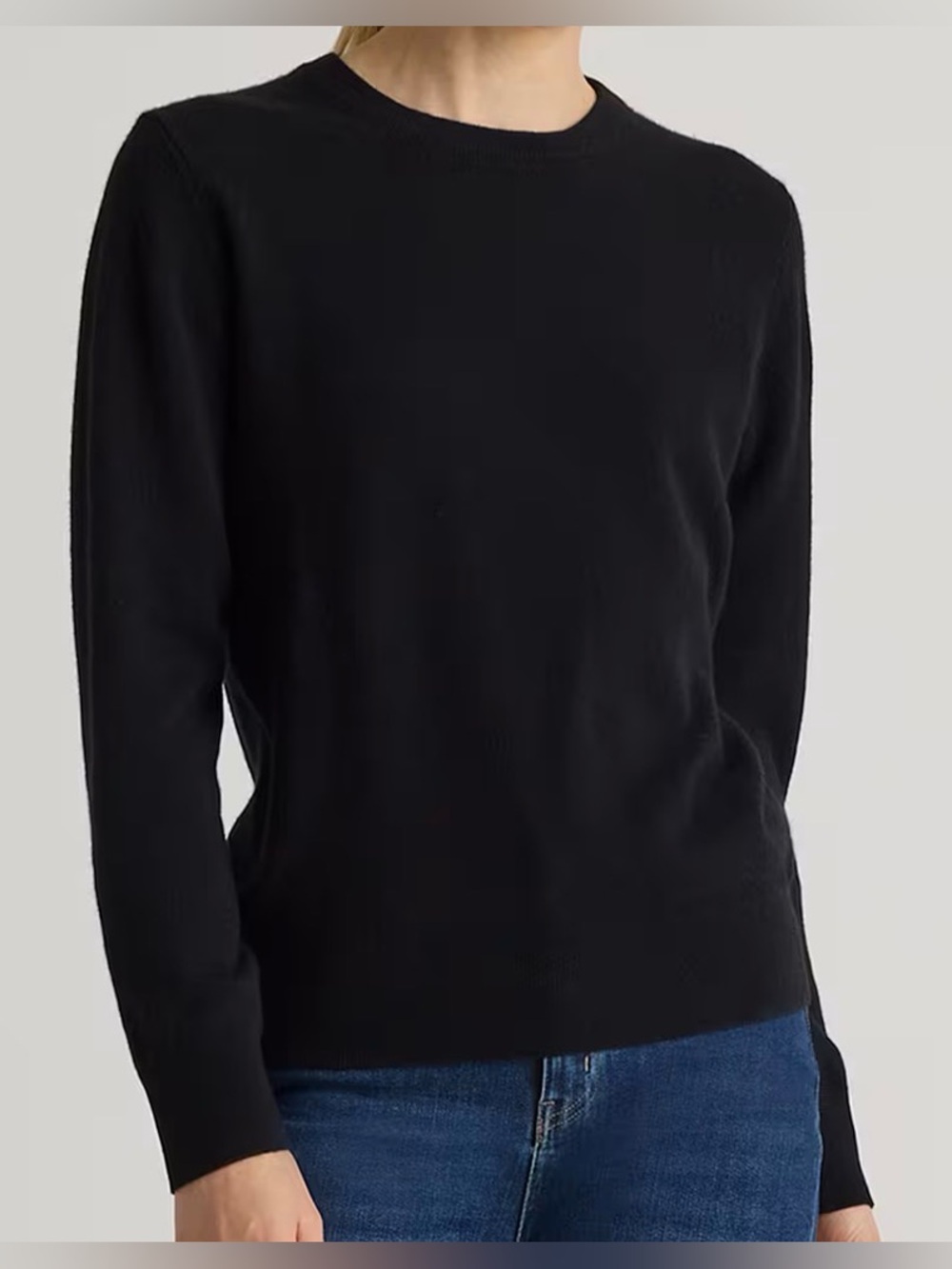 Quince Mongolian Cashmere Sweater - Black